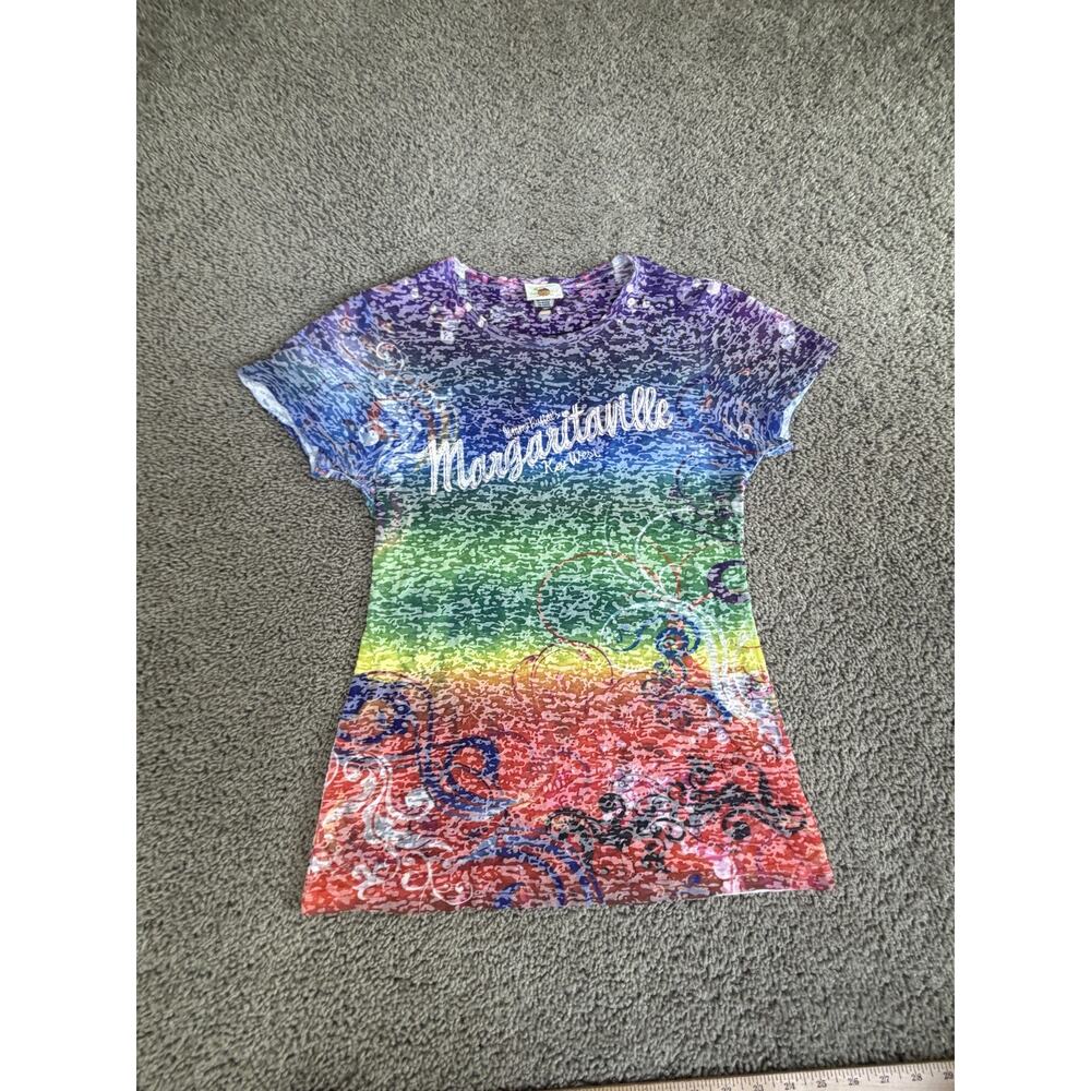 Margaritaville Shirt Girls XL Multicolor Short Sleeve Key West Graphic Tee